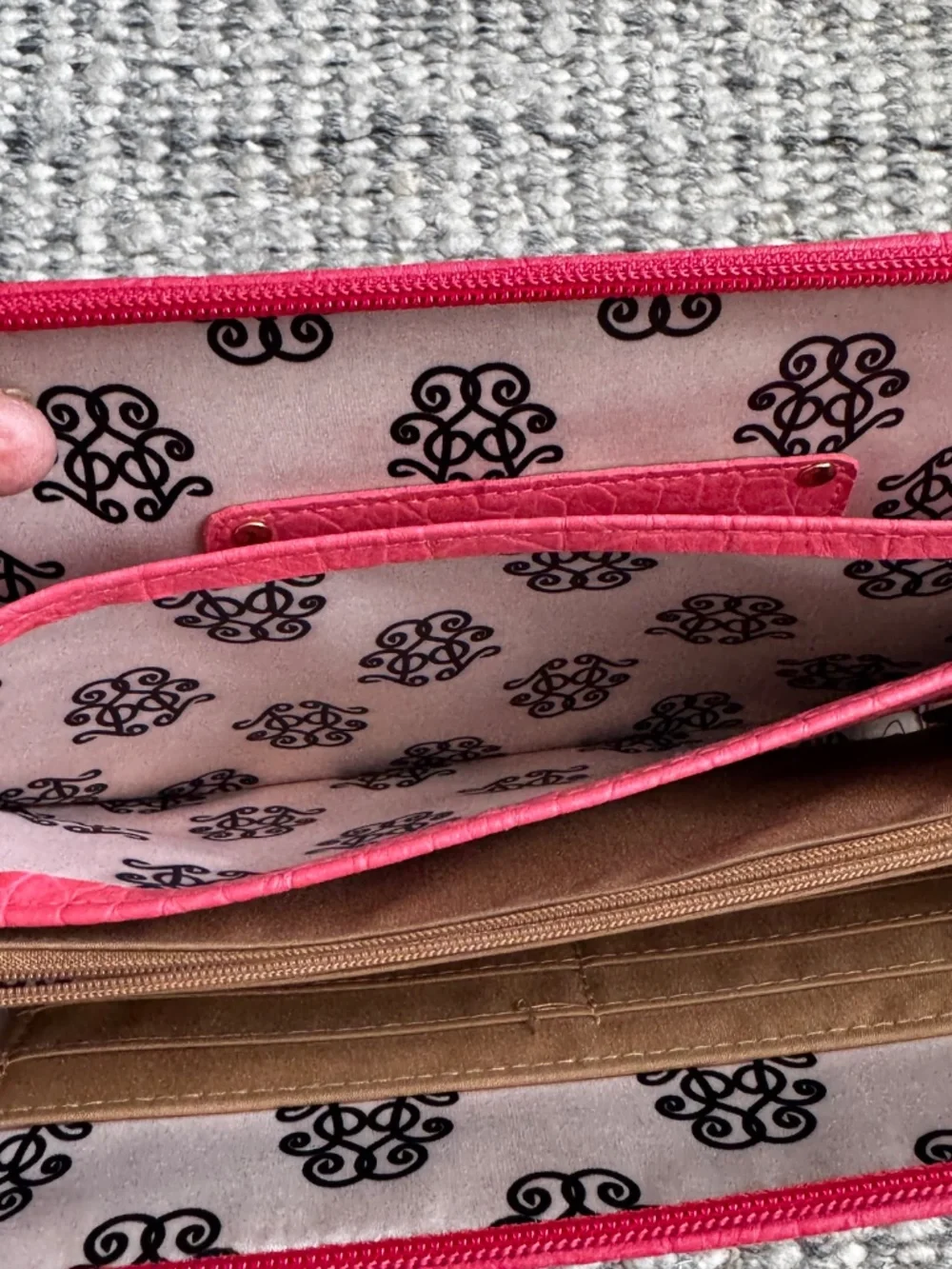 Jessica Simpson Hot Pink/Coral Knotted Fold-Front Clutch